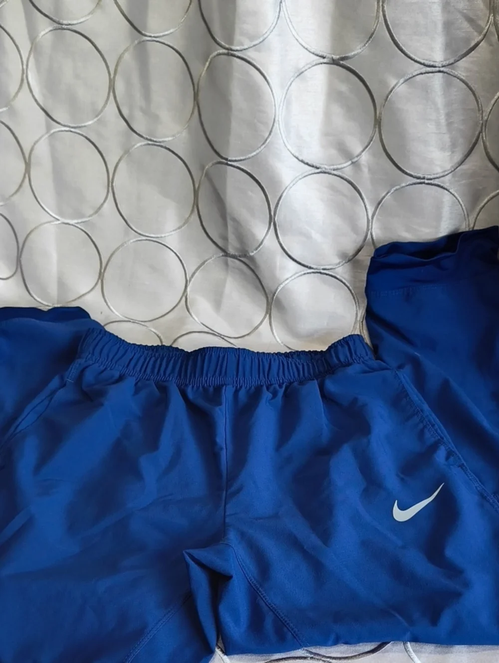 Nike Royal Blue Kids Athletic Shorts with White Swoosh AE
